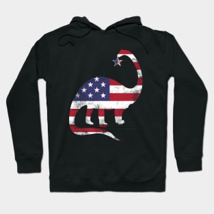 American Flag Dinosaur T-Shirt T Rex Tee 4th July Gifts Hoodie